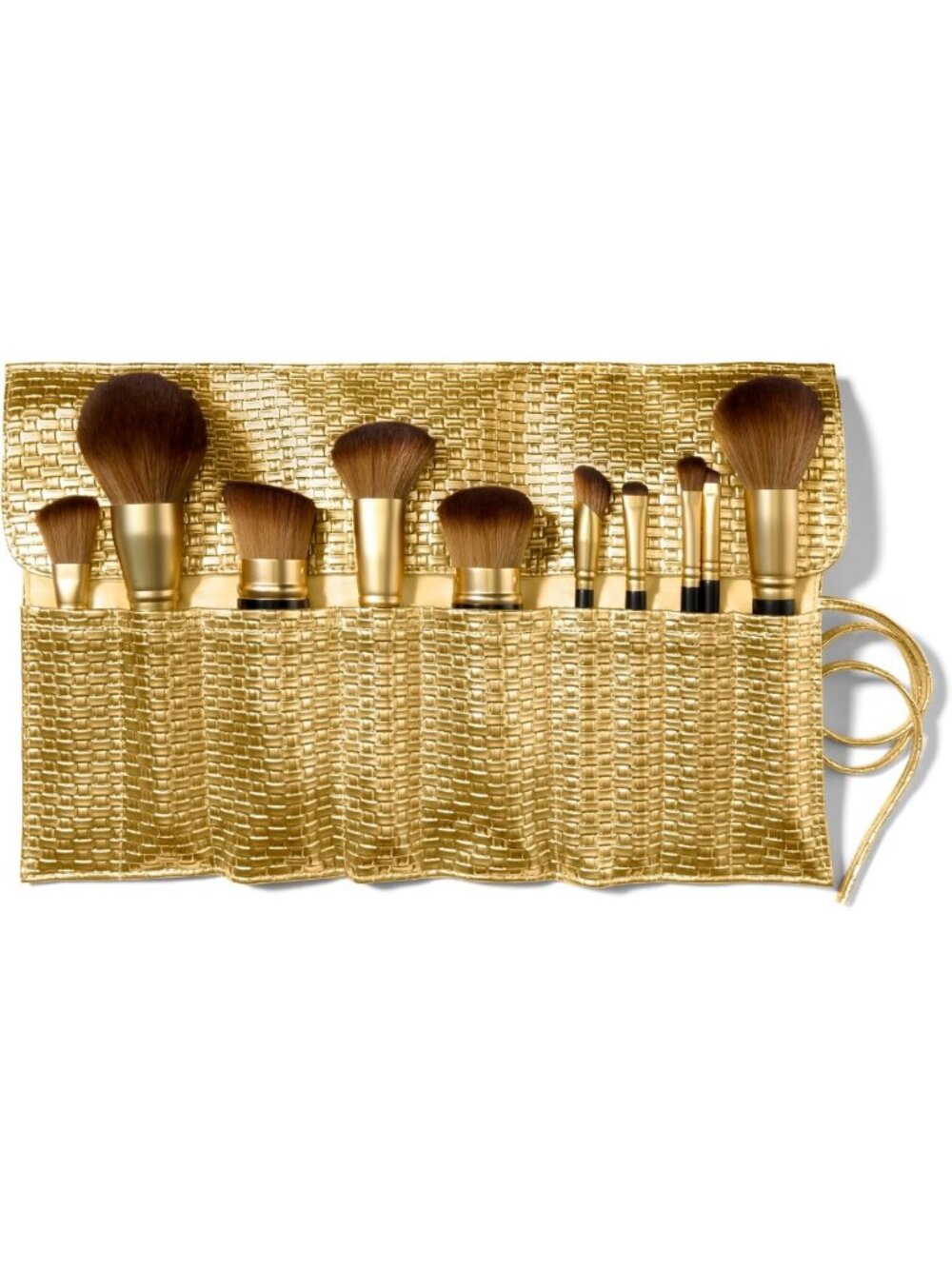 Makeup Brush Collection - 10 Premium Brushes for Flawless Application & Storage